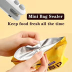 Mini Bag Sealer 2-in-1 – USB Rechargeable Heat Sealer & Cutter for Food Storage Bags